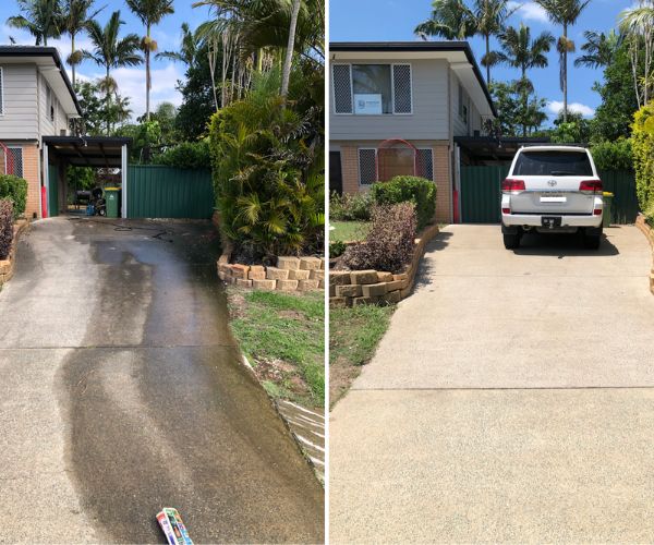 Before And After Pressure Cleaning Mould Removal
