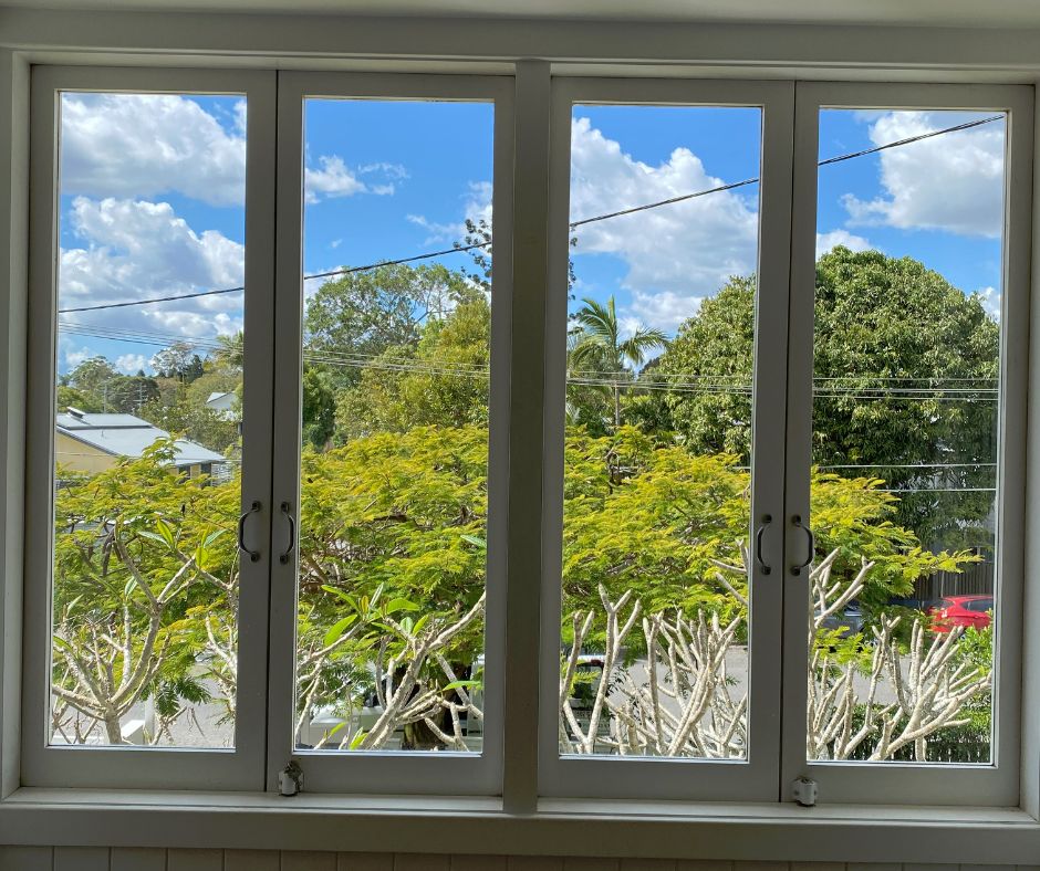 After Washing Glass Window Wilston Residential